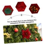 7st Künstliche Blumen Weihnachtsdekoration Gefälschte Weihnachtsblumen Weihnachtskranz Blumen Christbaumschmuck Künstliche Weihnachtsblumen-Picks Gefälschte Blumen Strauß Spor