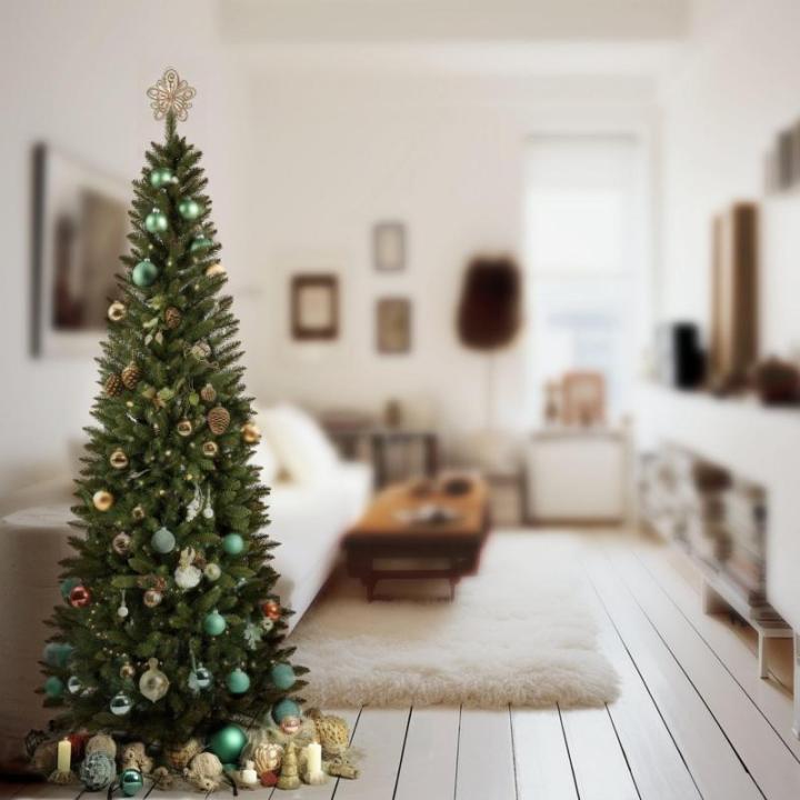 Naturgetreuer Weihnachtsbaum mit Qualität und Langlebigkeit I 180 cm I Made in EU I Künstlich mit Metallständer I Ideal für Festliche Freude Jahr für Jahr (Nordische Fichte sc