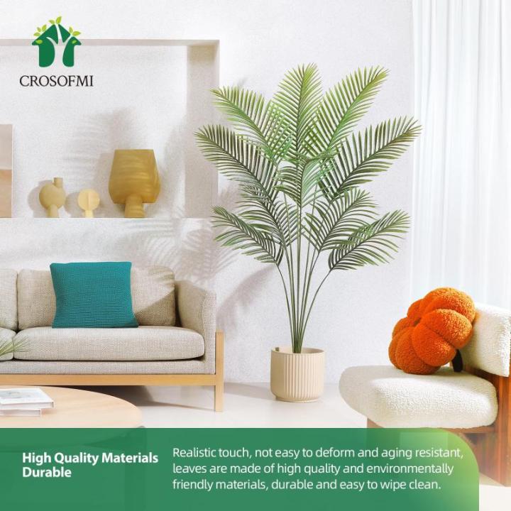 Kunstpalmen, 170 cm, plastic kunstplant, groot, areca palm in pot, woonkamer, balkon, slaapkamer, groen, decoratie (1 stuks)
