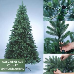 Premium kerstboom 240 cm, natuurgetrouw - kunstkerstboom - spuitgietproces gemaakt - nepboom - PE-kerstboom