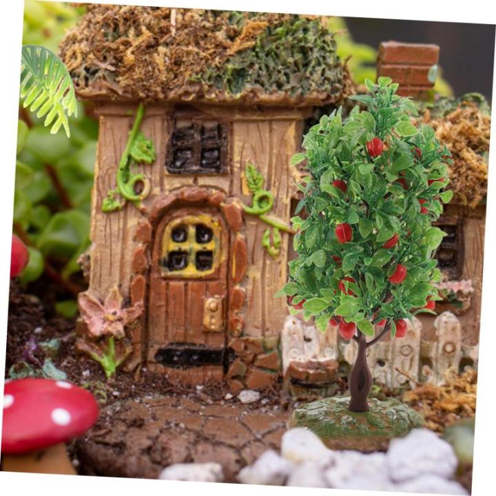 3 Sätze Obstbaum-Modell Baummodellierung Dekor Künstlicher Obstbaum Künstliche Modellbäume Figuren Zum Basteln Palmier Obstbäume Blumentopf-dekor Plastik Green 2 Stück * 3