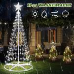 Kerstboom, metaal, grote kegelvorm, 250 leds, lichtboom, 8 modi, timer, waterdicht, kerstverlichting, buitenverlichting, kerstverlichting voor tuin, balkon, kerstdecoratie buiten, 