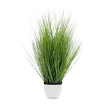 Isolepsis Kunstplant met witte bloempot, kunstplant, kamerplant, decoratieve plant, kunstbloemen, 60 cm, kunstplant