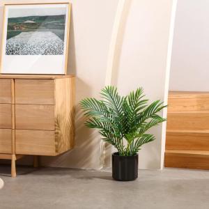 Areca Kunstpalm, 60 cm, in pot, kunstplant, tropisch, Hawaï, groen, voor slaapkamer, kantoor, tuin, bruiloft, party, decoratie (1 stuks)