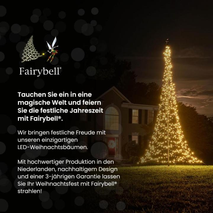 Led-kerstboom voor buiten, 3 meter, 480 leds, inclusief mast, warm wit