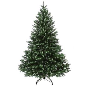 Kerstboom Luxe 240 cm donkergroen - poedersuiker Kunstkerstboom PE/PVC Mix Kunstmatige Dennenboom