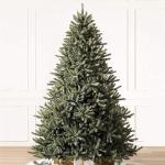 Künstlicher Fichten-Weihnachtsbaum, unbeleuchtet, dichter, realistischer PVC-Weihnachtsbaum for die Innen- und Bürodekoration im Freien, hochwertiger klassischer Baum mit Metalls
