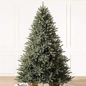 Künstlicher Fichten-Weihnachtsbaum, unbeleuchtet, dichter, realistischer PVC-Weihnachtsbaum for die Innen- und Bürodekoration im Freien, hochwertiger klassischer Baum mit Metalls