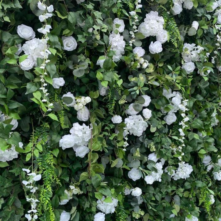 Rose Simulation Blumen Wand Hintergrund Wand, Künstliche Wand Blumen Hintergrund 3D Seide Hortensie Blumen Panel Für Foto Hintergrund Home Party Hochzeit Hintergrund Dekoration(1