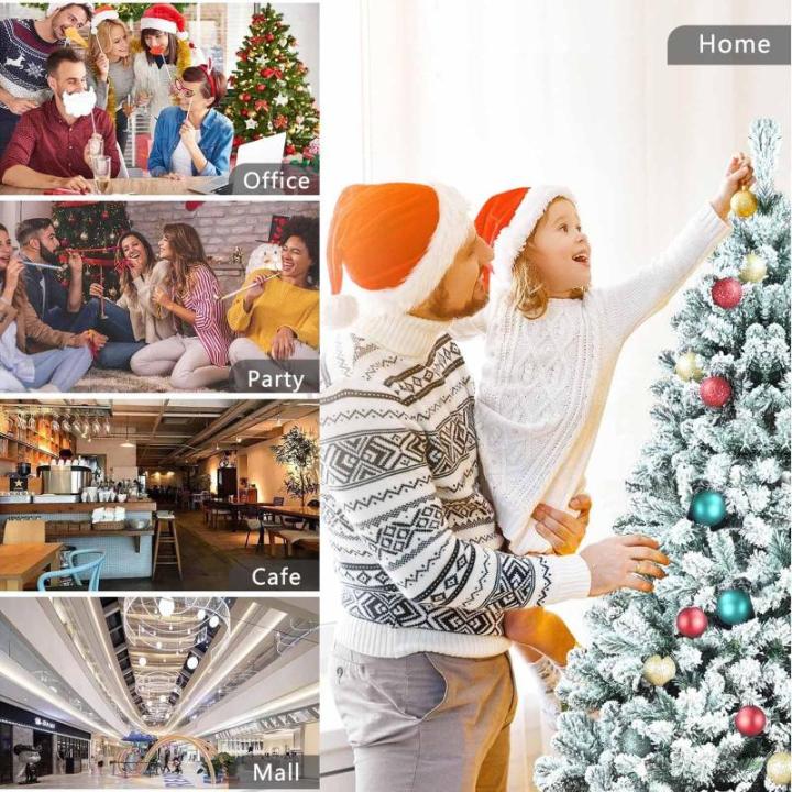Künstlicher Weihnachtsbaum mit Schneebeflockung, Weihnachts-Weihnachtsbaum, Weihnachtskiefer mit Metallständer, voller Weihnachtsbaum für Zuhause, Party, Innen- und Außendekora
