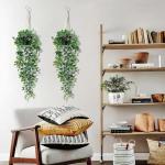 Hangende , 2 stuks, kunstplant met potten, hangplant, kunsthangplanten, echt voor binnen en buiten, balkon, wanddecoratie, kamerdecoratie