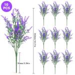 Kunstplanten, bloemen, in pot, net echt uv-bestendig, 10 bundels , , balkonplanten, struiken, decoratie, kunstbloem, lavendel voor tafel, huis, tuindecoratie