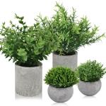 Set van 4 , decoratieve voor binnen in potten, plastic voor het bureau, bureautafel en planten