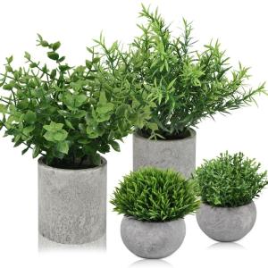 Set van 4 , decoratieve voor binnen in potten, plastic voor het bureau, bureautafel en planten