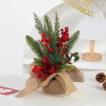 Mini-Weihnachtsbaum, 30,5 cm, künstlicher kleiner Weihnachtsbaum mit Jute-Basis, Tisch-Weihnachtsbaum, Kiefernbaum, für Innenbereich, Heimdekoration, Urlaubsdekoration (B)