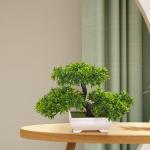 Kunstbonsai-boom, kleine , entertainmentdecoratie, ingepotte Japanse dennen voor open haard, badkamer, woonkamer