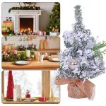 Small Christmas Tree for Home | Table Centerpiece Christmas Tree | Holiday Home Accents, Charming Tabletop Christmas Tree, Burlap Base Tree, Seasonal Table Centerpieces