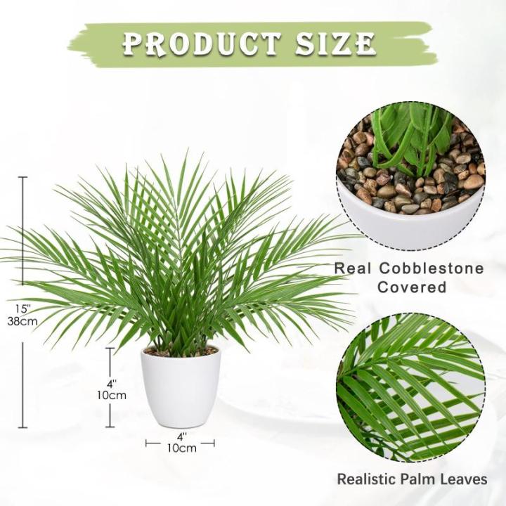 Kunstplant in pot, kunstpalm, decoratie, moderne kunstpalm, , kunststof, plantendecoratie voor woonkamer, balkon, slaapkamer, badkamer, tafeldecoratie, wit