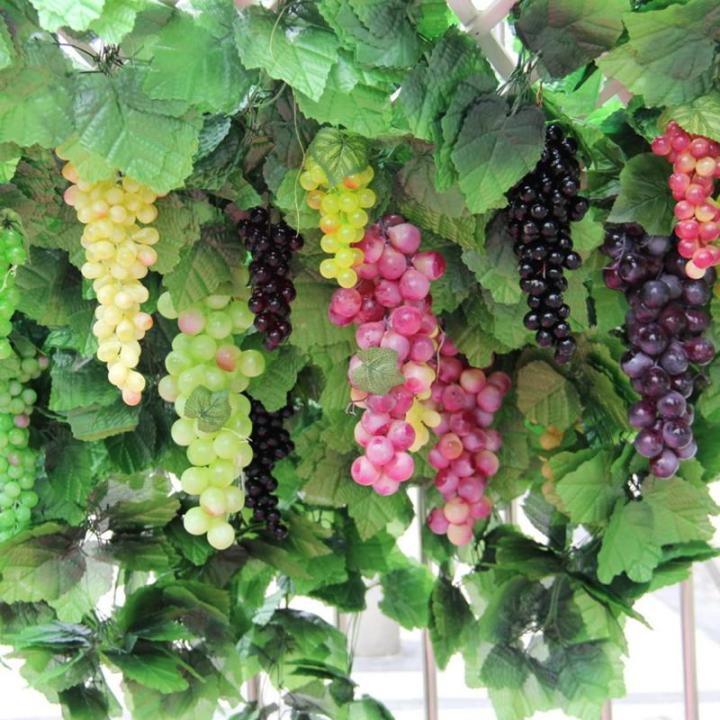 15 spiesen kunstdruiven kunststof druiven plastic fruit kunstmatige kunstmatige kunstmatige kunststof druiven voor bruiloftsfeest decoratie foto rekwisieten