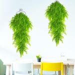 Kunsthangplanten, 4 stuks, hangende Boston varen, plastic planten, uv-bestendig, nepplanten, groene planten voor buiten, binnen, balkon, tuin, kamerdecoratie