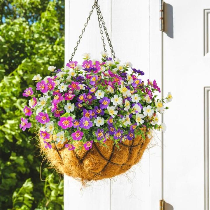 6 stuks voor buiten, kunststof planten voor balkon, hangende planten voor de tuin, decoratie voor bruiloften, boerderijen