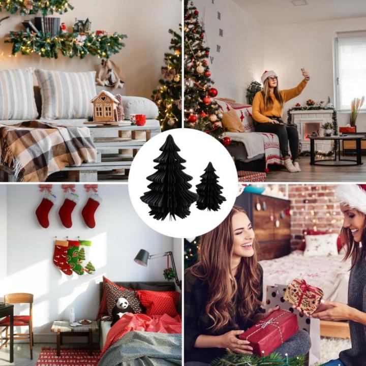 Kerstboom van papier knutselen – handgemaakte kerstdecoratie | opvouwbaar tafelopzetstuk, papieren decoraties met meerlaags design, perfect voor feesten en feestelijke gelegenhed