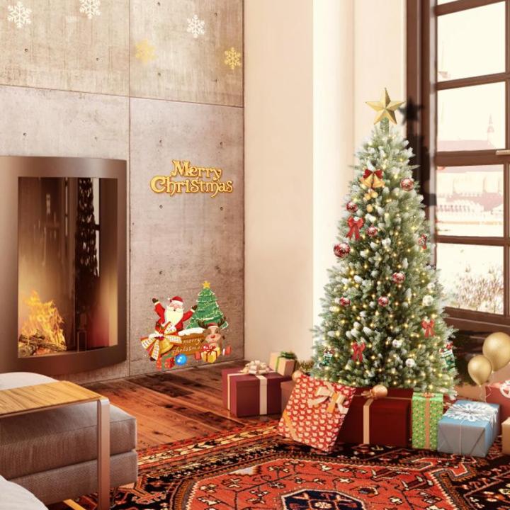 Kunstkerstboom van 180 cm met 775 groene pvc-punten en 75 groene PE-punten, met houten standaard en warmwitte leds, voor Kerstmis, Halloween, bruiloft (met sneeuweffect)