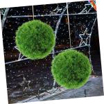 Ball aus Kunstrasen Künstliche Formschnittkugel Kunstrasenball hängende Pflanzenkugel weihnacjtsdeko deckenverkleidung Topiary-Ball lebendige Formschnittkugel Plastik Green