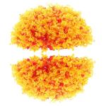 2 stuks eucalyptus grasbal groen klein gras vormsnijballen voor decoratie buiten gras buiten faux-mum bal plafond grasbal oranje plastic