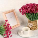 12Pcs Nep Planten Outdoor Bloemen UV Bestand Faux Bloem Planten Bulk Voor Indoor Outdoor Opknoping Planter Tuin Venster Doos Thuis Bruiloft Decor