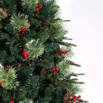 Künstlicher Weihnachtsbaum, Tannenbaum mit Metallständer, künstlicher Weihnachtsbaum für Zuhause, Büro, Innen- und Außenbereich, einfache Montage, 1,8 m