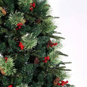 Künstlicher Weihnachtsbaum, Tannenbaum mit Metallständer, künstlicher Weihnachtsbaum für Zuhause, Büro, Innen- und Außenbereich, einfache Montage, 1,8 m