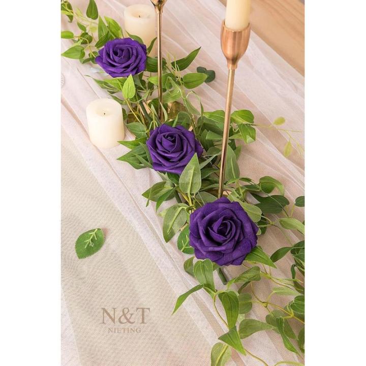 Kunstbloemen, kunstbloemen, rozen, perfect voor doe-het-zelf bruiloft, bruidsboeketten, middenstukken, bruidsdouche, feest, thuis, bloemstuk, Moederdag, decoraties, 25 stuks, stofp