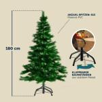 Kerstboom Kunstboom 533 Tips Metalen Voet 180 cm PVC Dichte Takken Kerstboom Groen