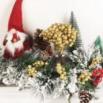 20 Pack 18cm Künstliche Rote Beeren für Weihnachtsbaum Deko Stechpalmenbeeren Zweige Dekorationen für Weihnachten Zuhause Holly Beeren für Handwerk Winter Urlaub Hochzeit Deko 
