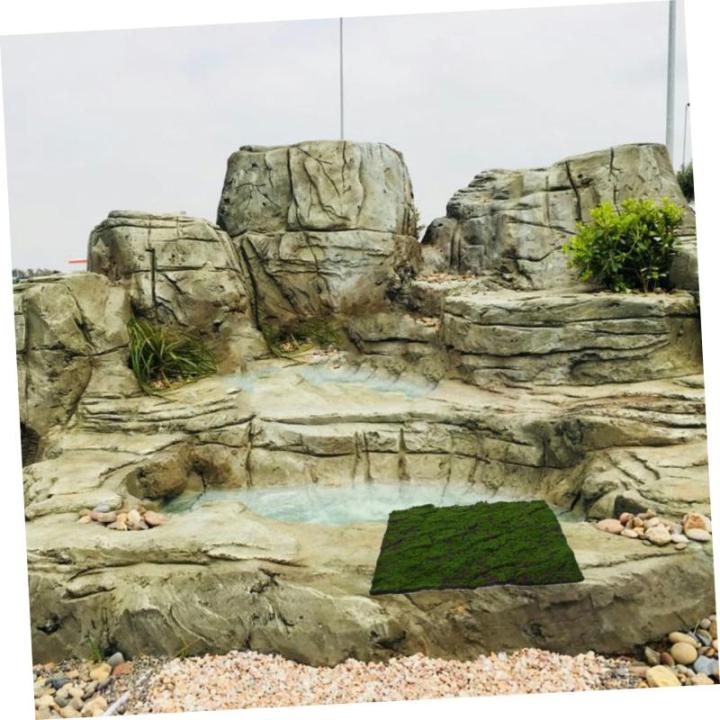 3St Simulierter Moosrasen Graswand Bonsai Dekoration Rasenersatz Grasmatte Wanddekoration rasenmatte Kunstrasenfliesen Terrassenfliesen künstliche grüne Wand Kunstrasenwand Tufte