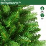 Kunstkerstboom met verlichting, 150 cm, kunstkerstboom met 250 warmwitte en meerkleurige ledlampen, 8 lichtmodi, 642 PE- en pvc-takpunten, opvouwbare metalen standaard