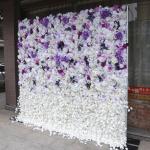 Lila Verlaufssimulation Blumenwand Hintergrundwand, Hochdichte 5D-Stoffbasis Simulationsblumenwand, Outdoor-Event-Dekoration Für Fotohintergrund Home Party Hochzeitshintergrund(2.