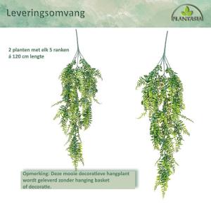 Kunstmatige hangplant, formaat en set naar keuze, set van 2, 120cm
