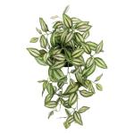 Tradescantia Kunsthanger met pot, set van 2 , Tradescantia, hangende decoratie, hangplant, slinger, plantenhanger, lichtslinger, groene plant, kamerplant, klimop, klimop, klimop, k