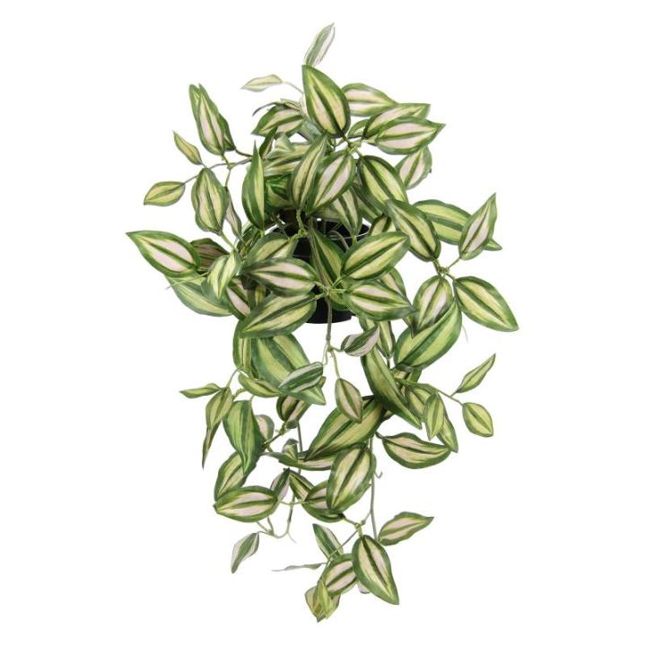 Tradescantia Kunsthanger met pot, set van 2 , Tradescantia, hangende decoratie, hangplant, slinger, plantenhanger, lichtslinger, groene plant, kamerplant, klimop, klimop, klimop, k