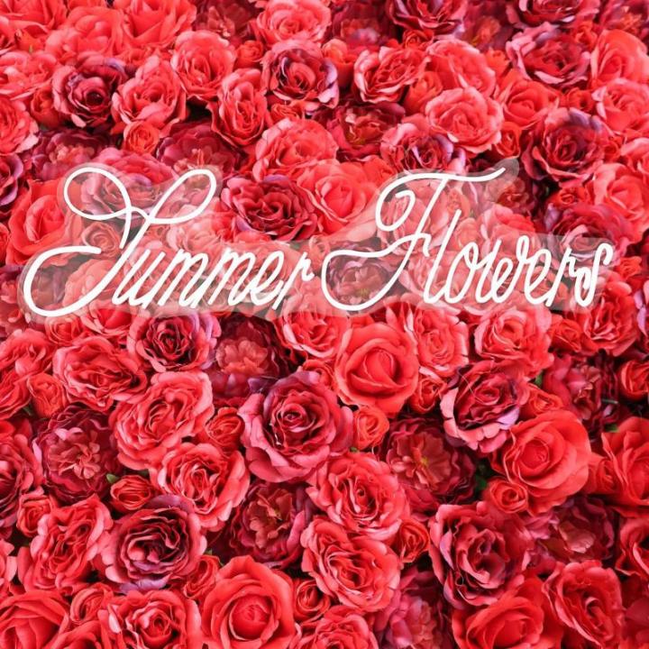 Klassische Rote Rosen-Blumenwand, Blumenarrangement, Blumen-Wandpaneel-Set, Künstliche Wand-Blumen-Hintergrund, 3D-Seiden-Hortensien-Rosen-Blumenpaneel Für Fotohintergrund, Zuhau