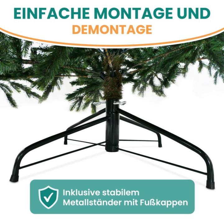 Künstlicher Tannenbaum 120 cm mit Beleuchtung 110 LED warmweiß Weihnachtsbaum Christbaum
