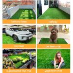 1,8 m x 1,8 m Kunstrasen Rasenteppich mit Entwässerungslöchern, realistischer Kunstrasen für Hunde, Innen- und Außenbereich, Rasen, Landschaft, Kunstrasenmatte für Haustiere