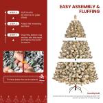 Kerstboom 180 cm, met verlichting, led, witte decoratie met afstandsbediening, 330 warmwitte lampen, opvouwbare standaard, sneeuwtakpunten voor feestdecoratie in het thuiskantoor
