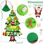 en kerstboom voor kinderen, doe-het-zelf en kerstboomset, 3.2ft en kerstboom voor peuters met 27 stuks afneembare ornamenten en 5M LED-verlichting, wandhangende en kerstboom decora