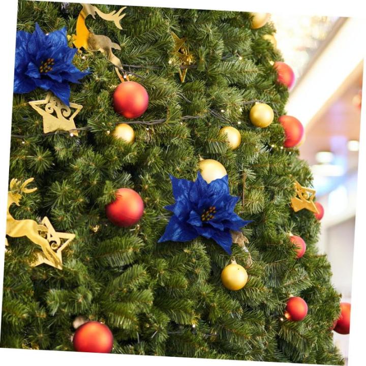 14 STK künstliche Blumen Weihnachtsbaum blumenschmuck Weihnachtsstern-Picks Rot Tür weihnachtsdeko künstliche blüten Hochzeitsdekoration Weihnachtskranz Blumen pe Blumendekor S