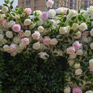 Simulation Rosa Stoff Hintergrund Blumenwand, Stoff Hintergrund Blumenwand Simulation Blumenwand Grüne Pflanzwand Innen- Und Außendekoration Simulation Pflanzenrasen(1x2m/3.2x6.5
