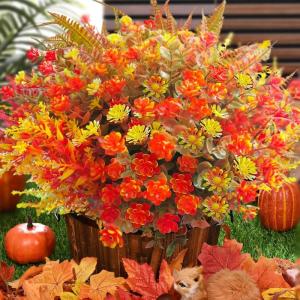 12 stuks , , planten, decoratie, bloemen, outdoor, uv-bestendig, voor kantoor, pot, tuin, veranda decoratie