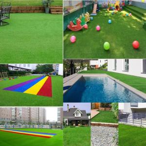 Kunstrasen Läufer Teppich 20 mm Florhöhe Grün Kunstrasen Rasen für Garten Haustiere und Hunde 2 x 4,5 m
